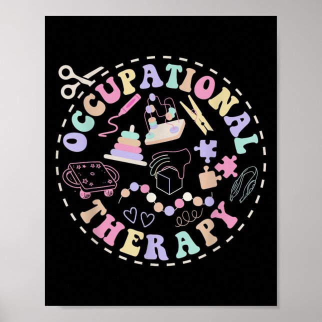 Affiche Preppy Retro ergothérapie Therast Ot Cota (Devant)
