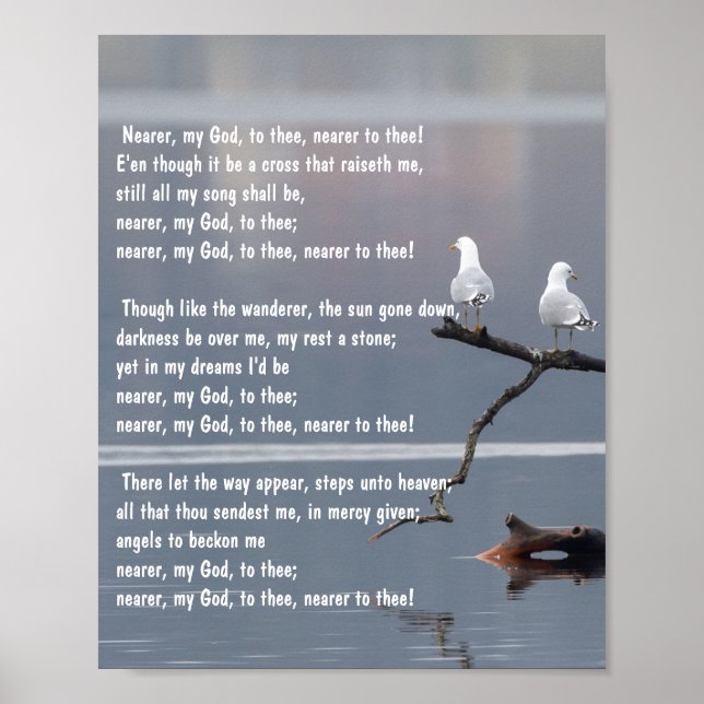 Affiche Près de mon Dieu à l'Eglise Hymne chrétien (Devant)