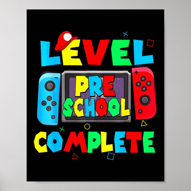 Affiche Préscolaire Terminé Dernier Jour De L'École Vidéo  (Devant)
