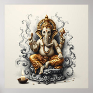 Affiche Présence divine : Art Ganesha