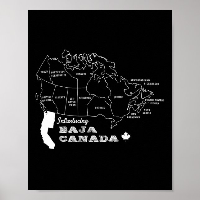 Affiche Présentation de Baja Canada Sarcasme Humour Graphi (Devant)