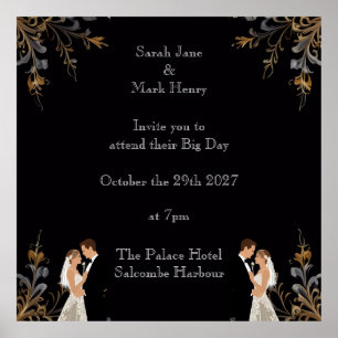 Affiche Présentation du Mariage d'invitation que vous pouv