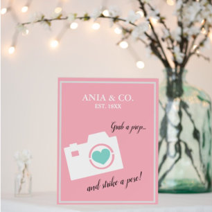 Affiche Présentoir de fête pour Photobooth Baby & CO Sprin