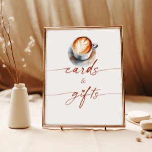 Affiche Présentoir pour cartes de café et cadeaux de maria