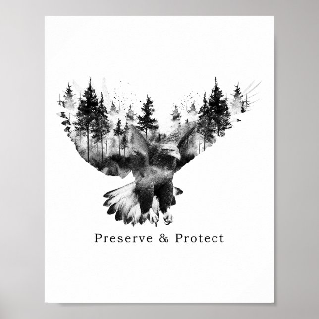 Affiche Préserver &amp ; Protéger le cl de protection De l (Devant)