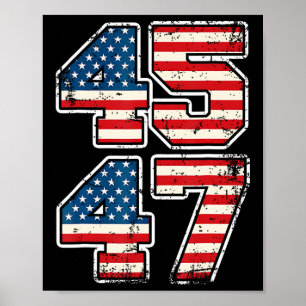 Affiche Président 45 47 Donald Trump Jour d'investiture 20