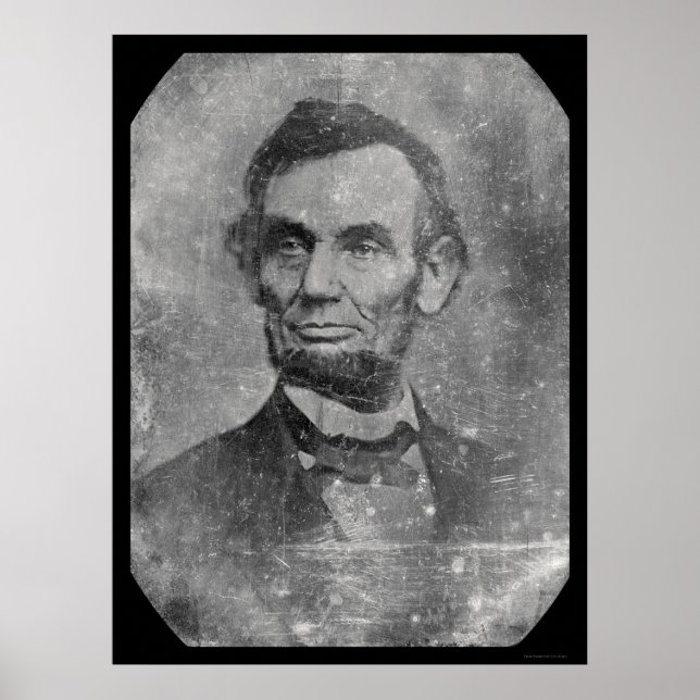 Affiche Président Abraham Lincoln Daguerreotype 1864 (Devant)