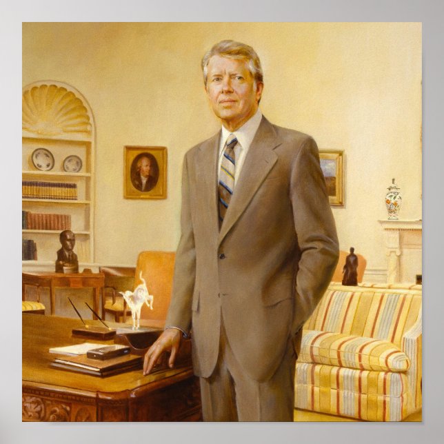Affiche président américain James Earl Carter Bureau Ovale (Devant)