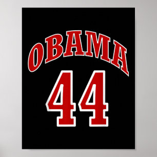 Affiche Président Barack Obama 44 Chemise Faux Jersey 44e 
