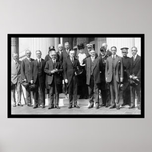 Affiche Président Coolidge et Herbert Hoover 1923