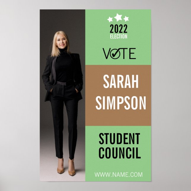 Affiche président de la classe d'avis de vote, conseil des (Devant)