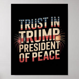 Affiche Président de la paix Confiance en Trump 1