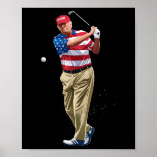 Affiche Président Donald Trump 2025 Drapeau Américain US G