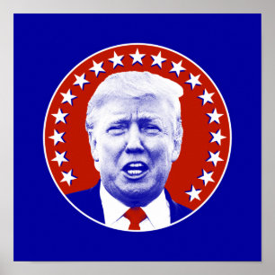 Affiche Président Donald Trump en Rouge