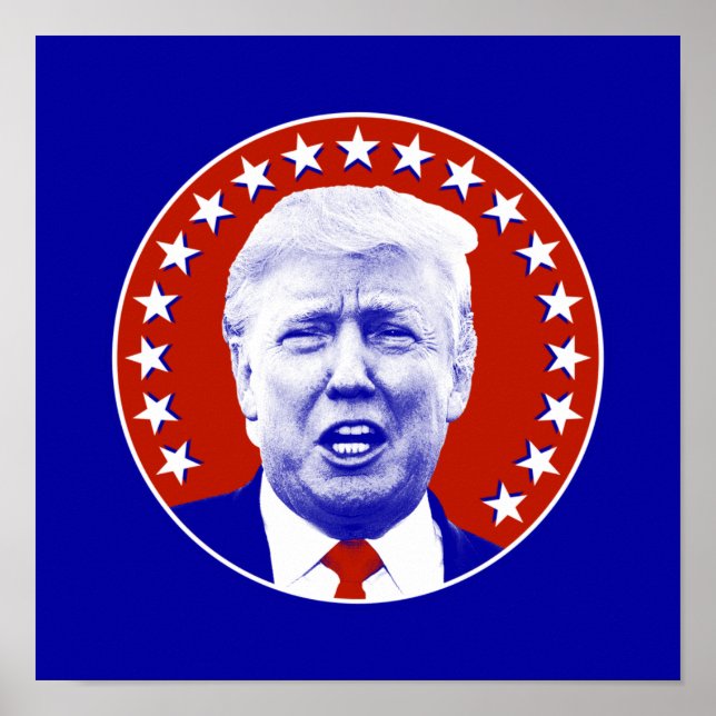 Affiche Président Donald Trump en Rouge (Devant)