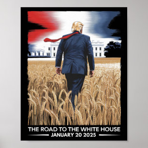 Affiche Président Donald Trump Jour d'investiture 2025 Vin