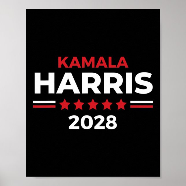 Affiche Président Kamala Harris Pour Président 2028 (Devant)