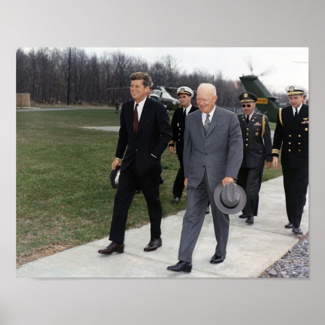 Affiche President Kennedy and Dwight Eisenhower - 1961 (Devant)