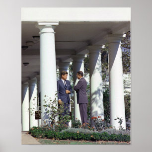 Affiche President Kennedy and Robert McNamara 