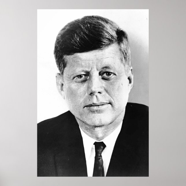 Affiche Président noir et blanc JFK John F. Kennedy (Devant)