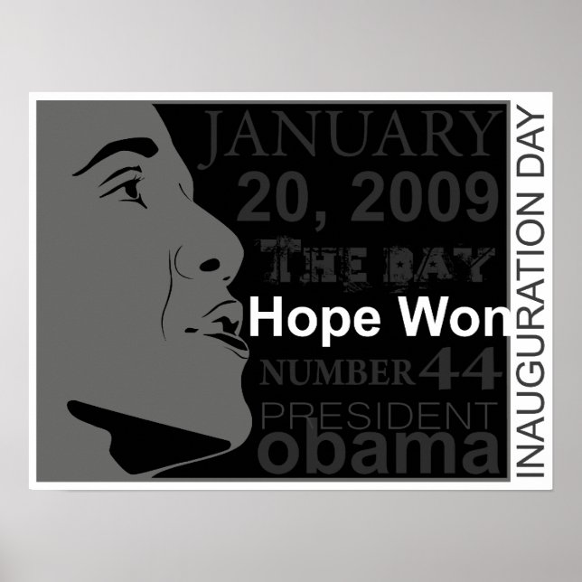 Affiche président obama - jour de l'investiture (Devant)