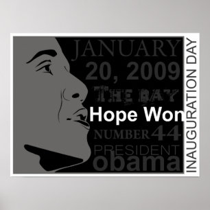 Affiche président obama - jour d'inauguration