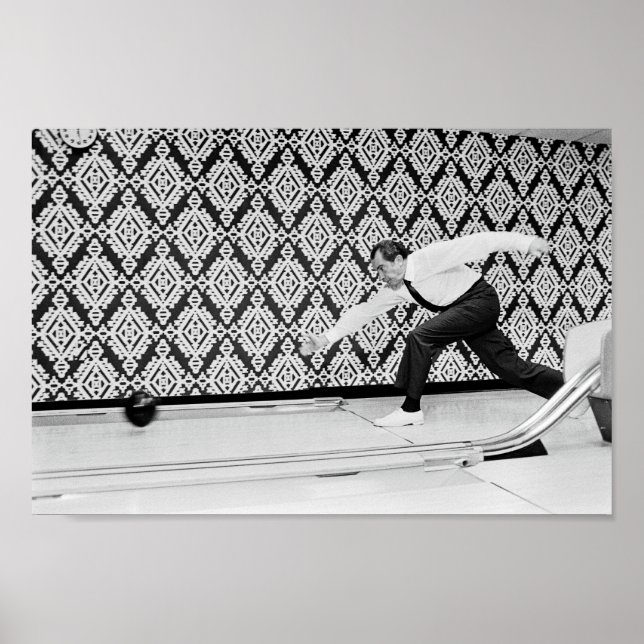 Affiche Président Richard Nixon Bowling - 1971 (Devant)