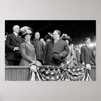 Affiche President Taft and Nellie Taft At Baseball Game