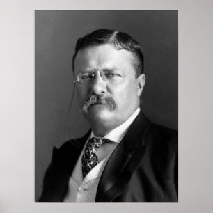 Affiche Président Theodore Roosevelt Noir & Blanc