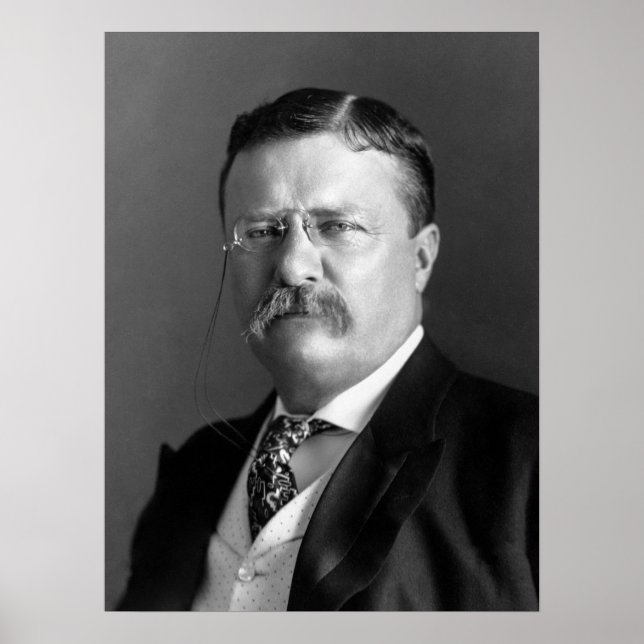 Affiche Président Theodore Roosevelt Noir & Blanc (Devant)