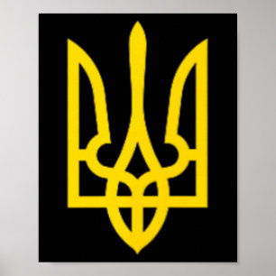 Affiche Président Volodymyr Zelensky - Ukraine Tryzub Trid
