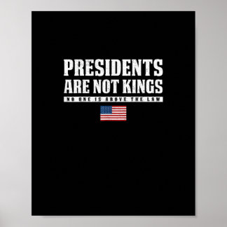Affiche Presidents Are Not Kings USA Flag No Kings In Amer