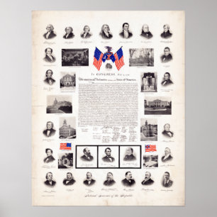 Affiche Présidents politiques vintages