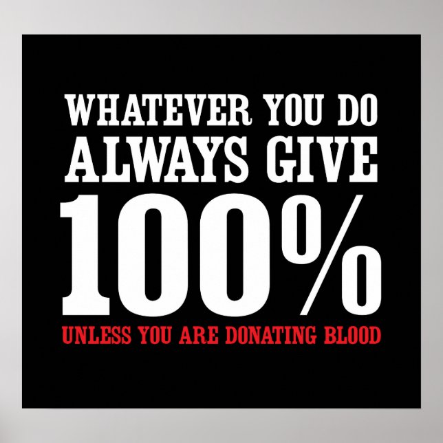 Affiche Presque toujours donner 100% (Devant)