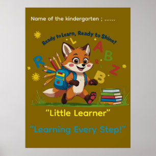Affiche Prêt à apprendre, prêt à briller !” – Maternelle M