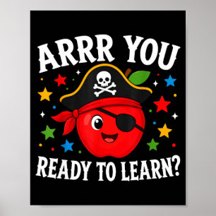 Affiche Prêt à apprendre professeur drôle retour à l'école