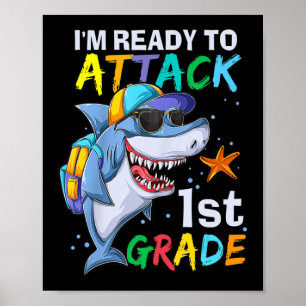 Affiche Prêt À Attaquer Le Requin De 1Ere Année De Retour