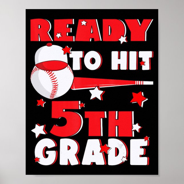 Affiche Prêt À Atteindre Les Enfants De Baseball De 5E Ann (Devant)