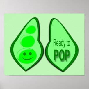 Affiche Prêt à cueillir des pois verts
