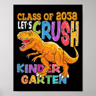 Affiche Prêt à écraser la maternelle 2038 Dinosaure Retour
