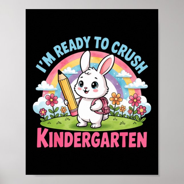 Affiche Prêt à écraser la maternelle - École de lapin de d (Devant)