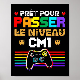 Affiche Prêt à P Niveau Cm1 Gamer Ck À L'école Geek