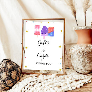 Affiche Prêt à pop Baby shower Popsicle cadeau & carte