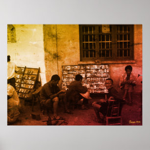 Affiche Prêt de livres vintage China Changsha