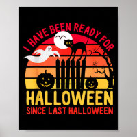 Prêt pour halloween chat fantôme citrouilles