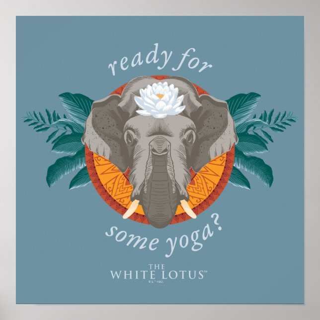 Affiche Prêt pour le Yoga ? - Le Lotus Blanc (Devant)