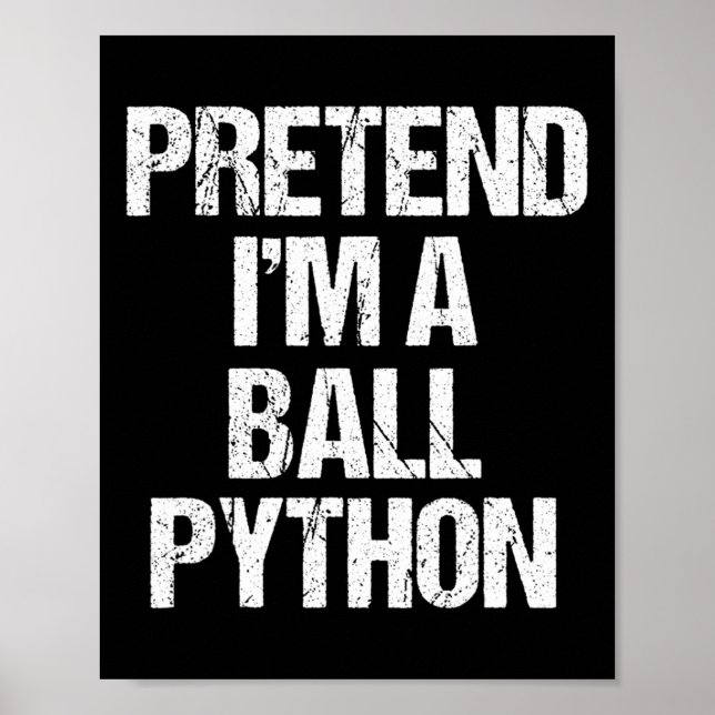 Affiche Prétendre que je suis un costume de Ll Python drôl (Devant)