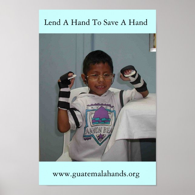 Affiche Prêter une main pour sauver une main (Devant)