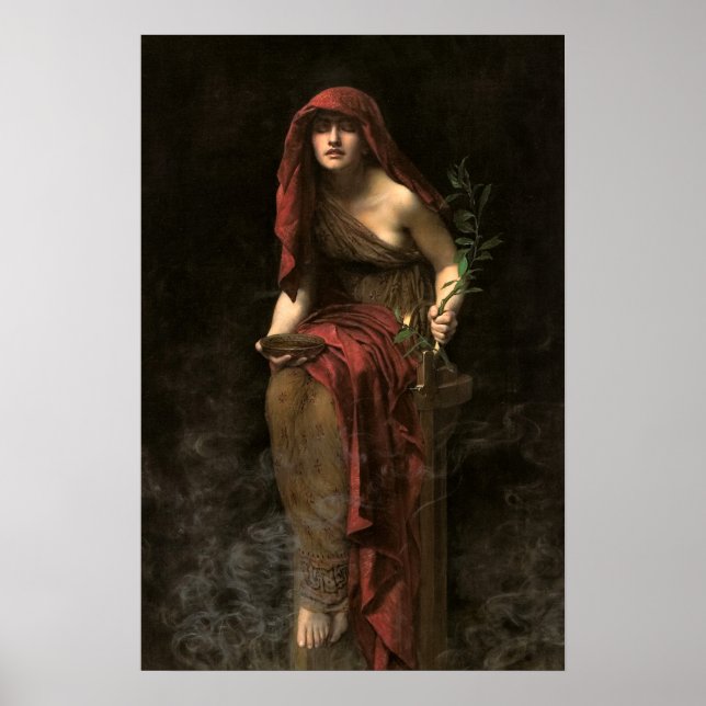 Affiche Prêtre de Delphes par John Collier (Devant)