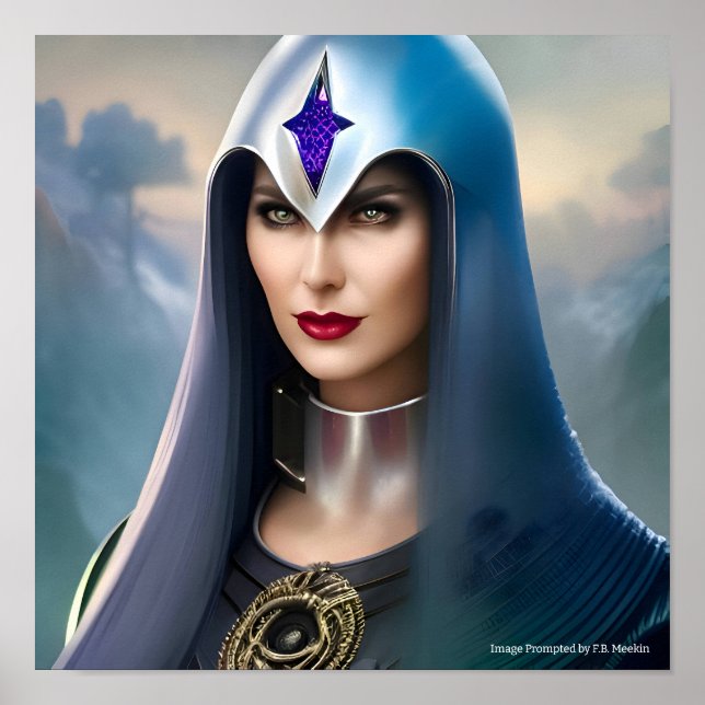 Affiche Prêtresse Futuriste (Devant)